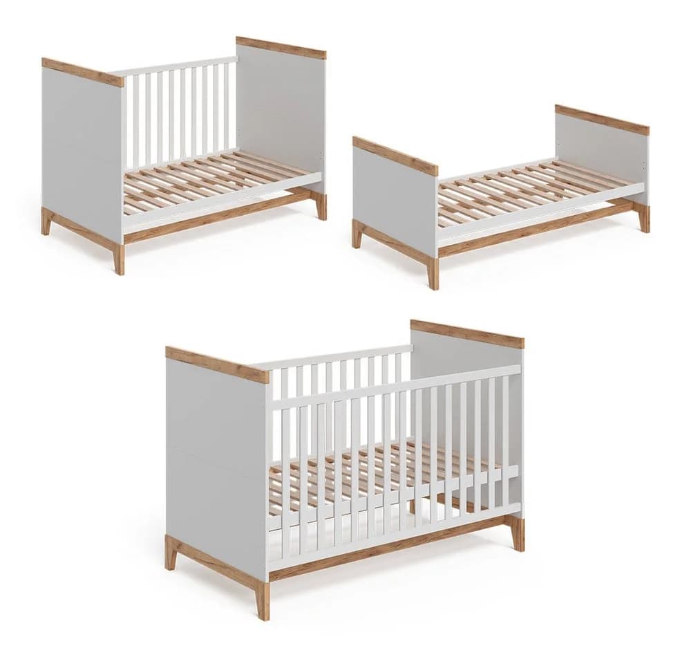 VitaliSpa® Babybett Malia Weiß Modern Mitwachsend - Bild 5