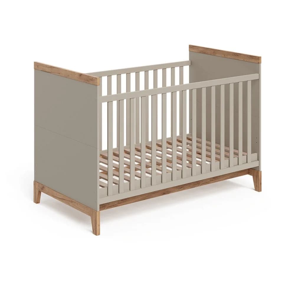VitaliSpa® Babybett Malia mitwachsend Beige/Grau - Bild 3