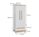 VitaliSpa® Kinderkleiderschrank Malia Weiß/Artisan Bild 1