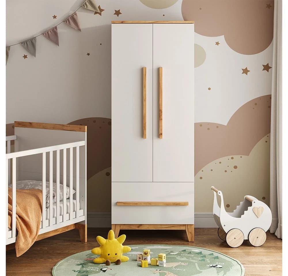 VitaliSpa® Kinderkleiderschrank Malia Weiß/Artisan - Bild 2