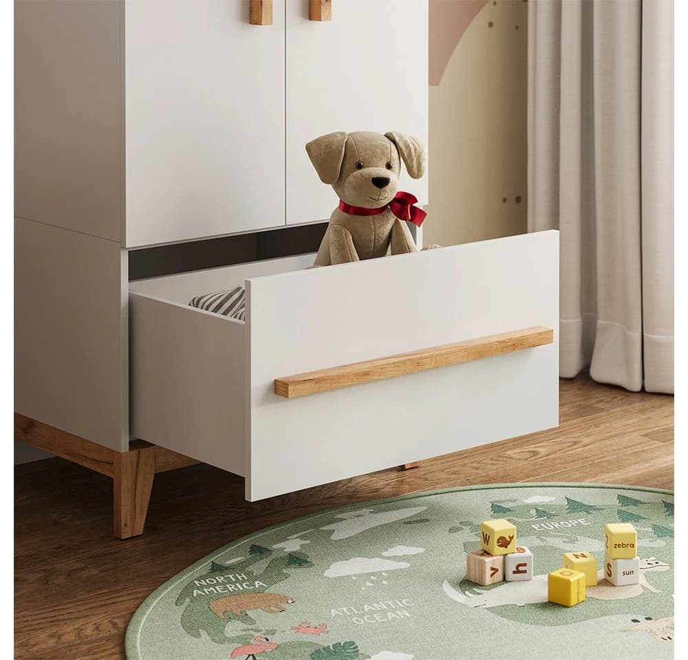 VitaliSpa® Kinderkleiderschrank Malia Weiß/Artisan - Bild 4
