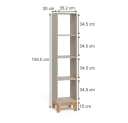 VitaliSpa® Bücherregal Malia Beige/Braun 4 Fächer Bild 1