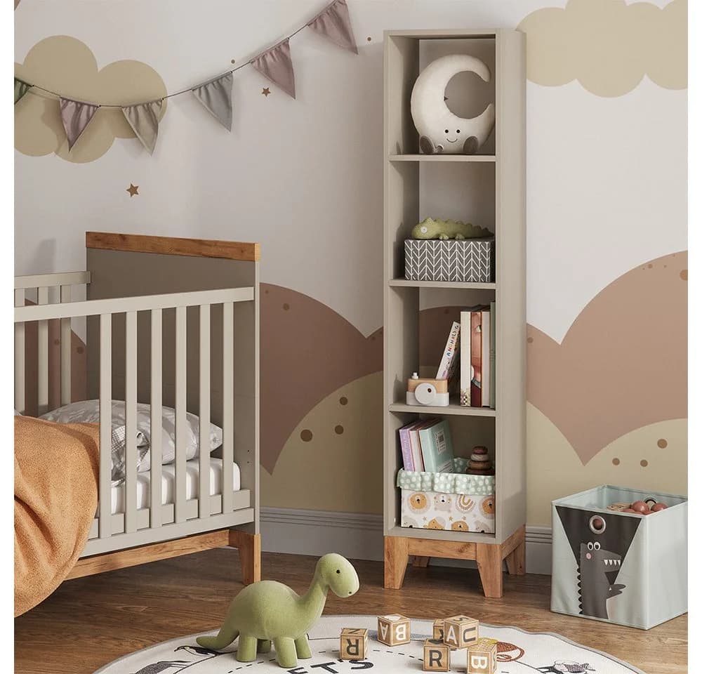 VitaliSpa® Bücherregal Malia Beige/Braun 4 Fächer - Bild 3