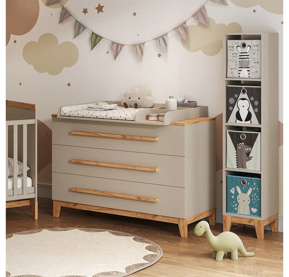 VitaliSpa® Bücherregal Malia Beige/Braun 4 Fächer - Bild 5