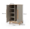 VitaliSpa® Kleiderschrank Malia Beige Modern Bild 1