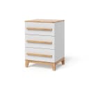 VitaliSpa® Kommode Malia Weiß/Artisan 60 x 88 cm mit 3 Schubladen Bild 1