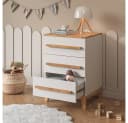 VitaliSpa® Kommode Malia Weiß/Artisan 60 x 88 cm mit 3 Schubladen Bild 4