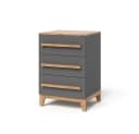 VitaliSpa® Kommode Malia Grau 3 Schubladen Bild 1