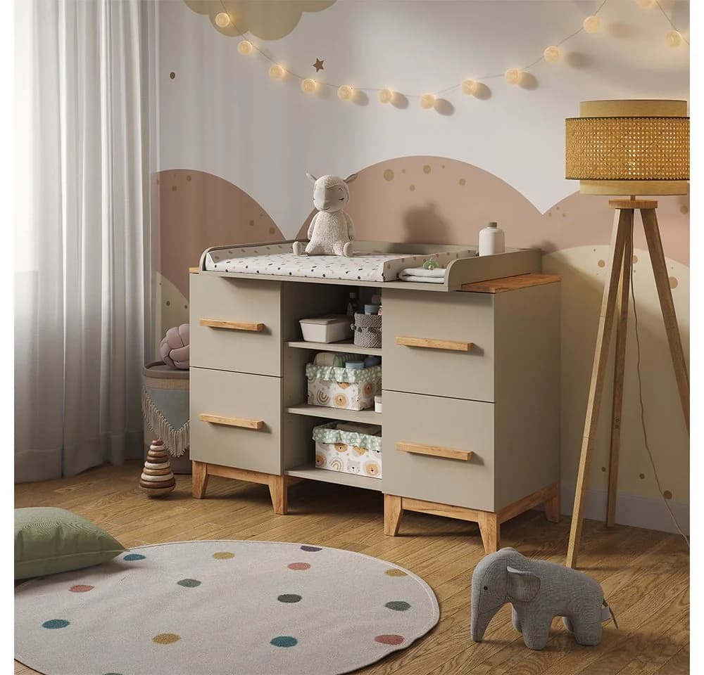 VitaliSpa® Wickelkommode Malia mit 4 Schubladen und abnehmbarer Auflage - Bild 2