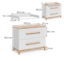 VitaliSpa® Wickelkommode Malia Weiß/Artisan 108 x 98 cm Bild 1