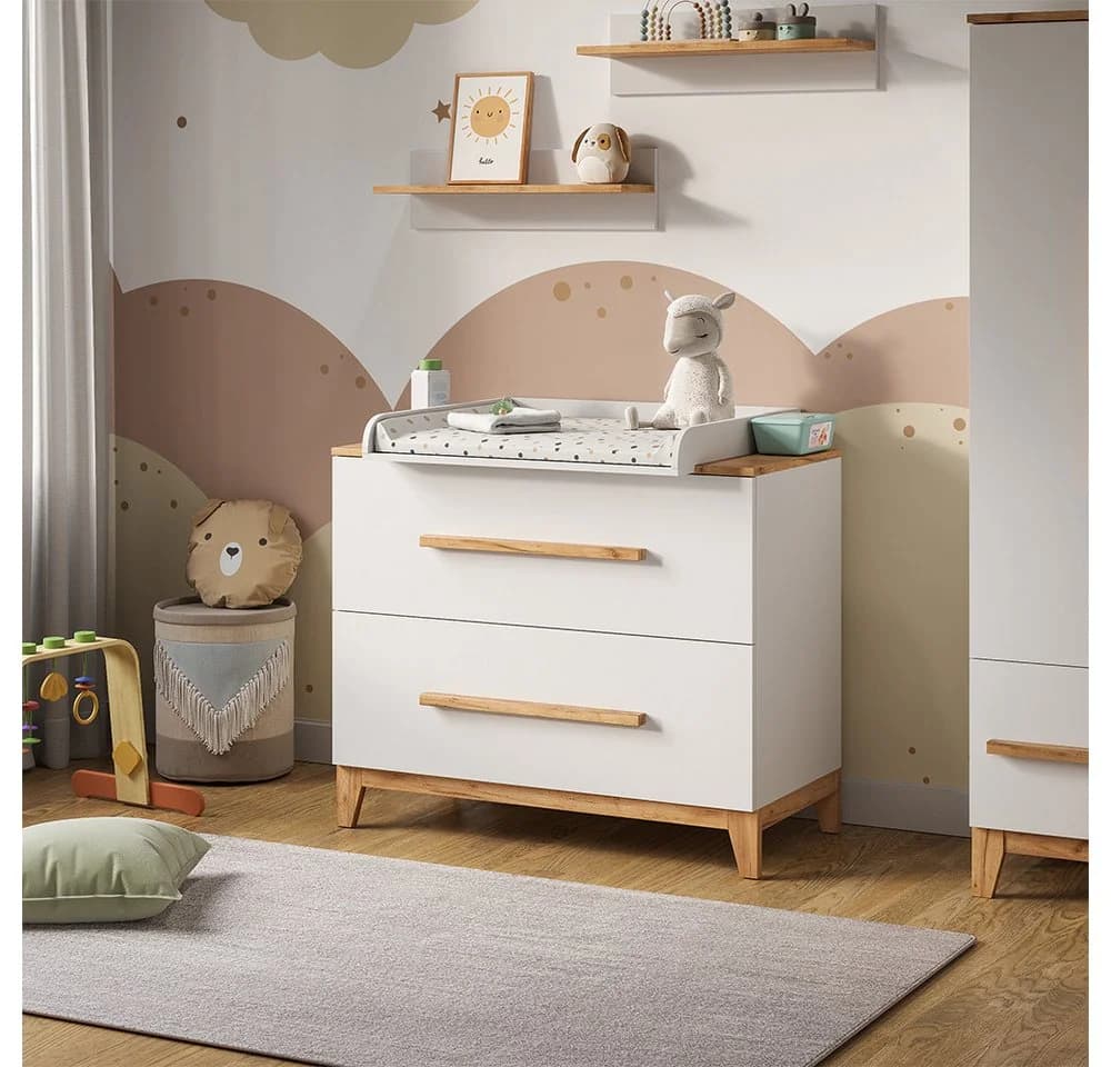 VitaliSpa® Wickelkommode Malia Weiß/Artisan 108 x 98 cm - Bild 2