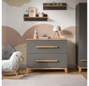 VitaliSpa® Wickelkommode Malia Grau mit 2 Schubladen Bild 5