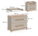 VitaliSpa Wickelkommode Malia Beige mit 2 Schubladen Bild 1