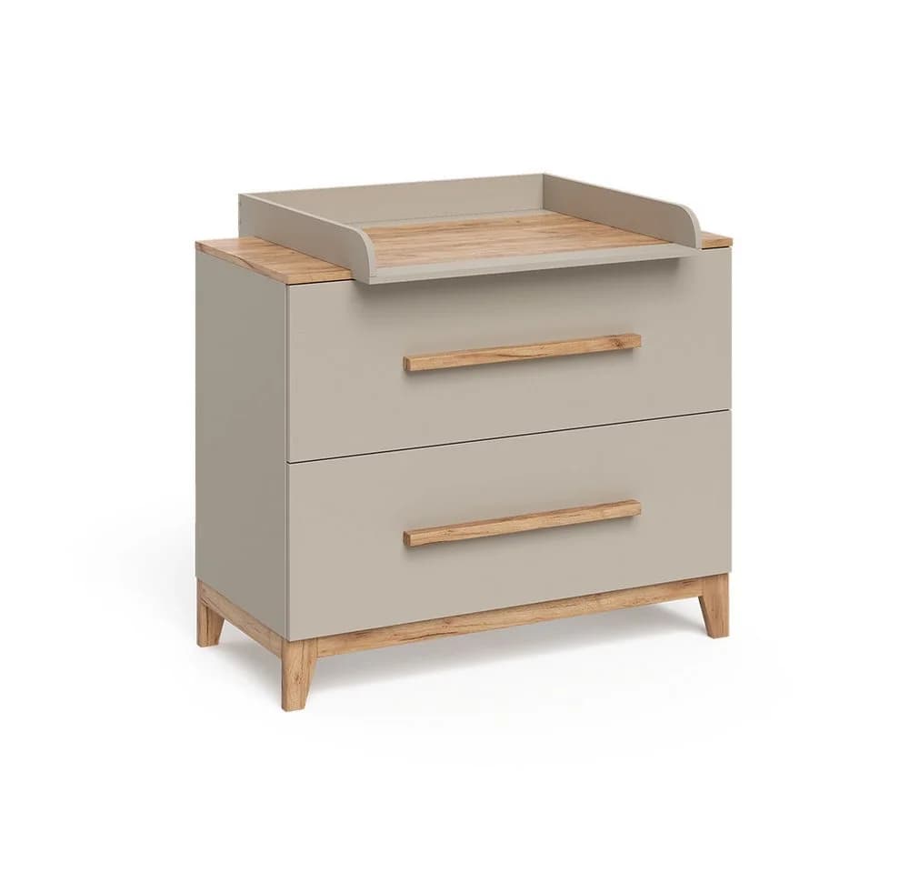 VitaliSpa Wickelkommode Malia Beige mit 2 Schubladen - Bild 3