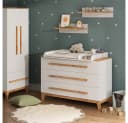 VitaliSpa® Wickelkommode Malia Weiß/Artisan 3 Schubladen Bild 2