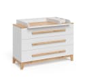 VitaliSpa® Wickelkommode Malia Weiß/Artisan 3 Schubladen Bild 3