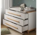 VitaliSpa® Wickelkommode Malia Weiß/Artisan 3 Schubladen Bild 4