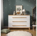 VitaliSpa® Wickelkommode Malia Weiß/Artisan 3 Schubladen Bild 5