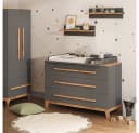 VitaliSpa® Wickelkommode Malia Grau 3 Schubladen Bild 2