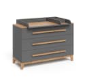 VitaliSpa® Wickelkommode Malia Grau 3 Schubladen Bild 3