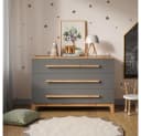 VitaliSpa® Wickelkommode Malia Grau 3 Schubladen Bild 5