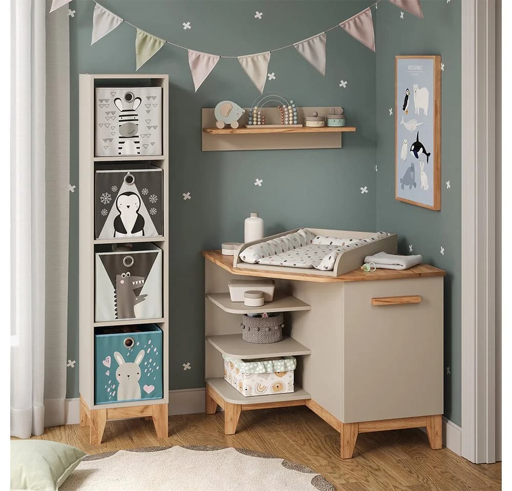 VitaliSpa Wickelkommode Malia Beige mit Tür und Stauraum - Bild 2