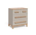 VitaliSpa® Kommode Malia 4 Schubladen Beige/Braun Spanplatte Bild 1