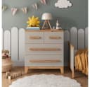 VitaliSpa® Kommode Malia 4 Schubladen Beige/Braun Spanplatte Bild 2