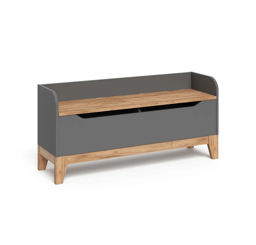 VitaliSpa® Spielzeugtruhe Malia Grau mit Sitzfläche - Bild 3