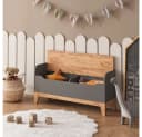 VitaliSpa® Spielzeugtruhe Malia Grau mit Sitzfläche Bild 4