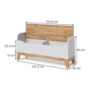 VitaliSpa® Bücherregal Malia, Weiß, 107.2 x 50 cm mit Sitzfläche Bild 1