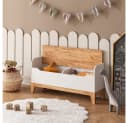 VitaliSpa® Bücherregal Malia, Weiß, 107.2 x 50 cm mit Sitzfläche Bild 4