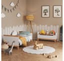 VitaliSpa® Bücherregal Malia, Weiß, 107.2 x 50 cm mit Sitzfläche Bild 5