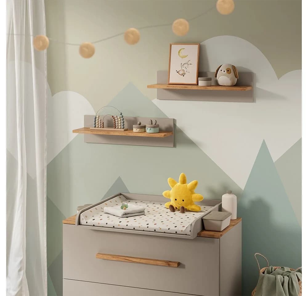 VitaliSpa® Wandregal Malia Beige/Braun Spanplatte - Bild 5