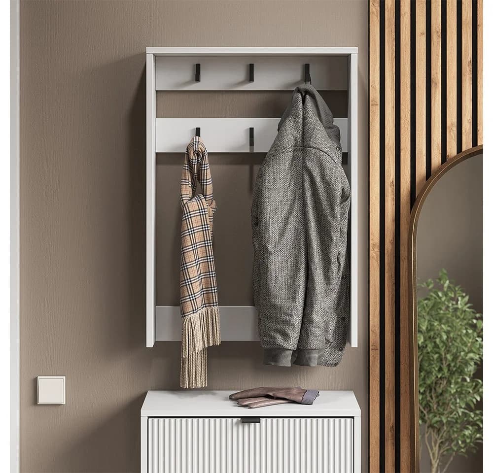 Vicco Garderobenschrank Eliza Weiß mit Haken - Bild 2
