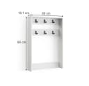 Vicco Garderobenschrank Eliza Weiß mit Haken Bild 3