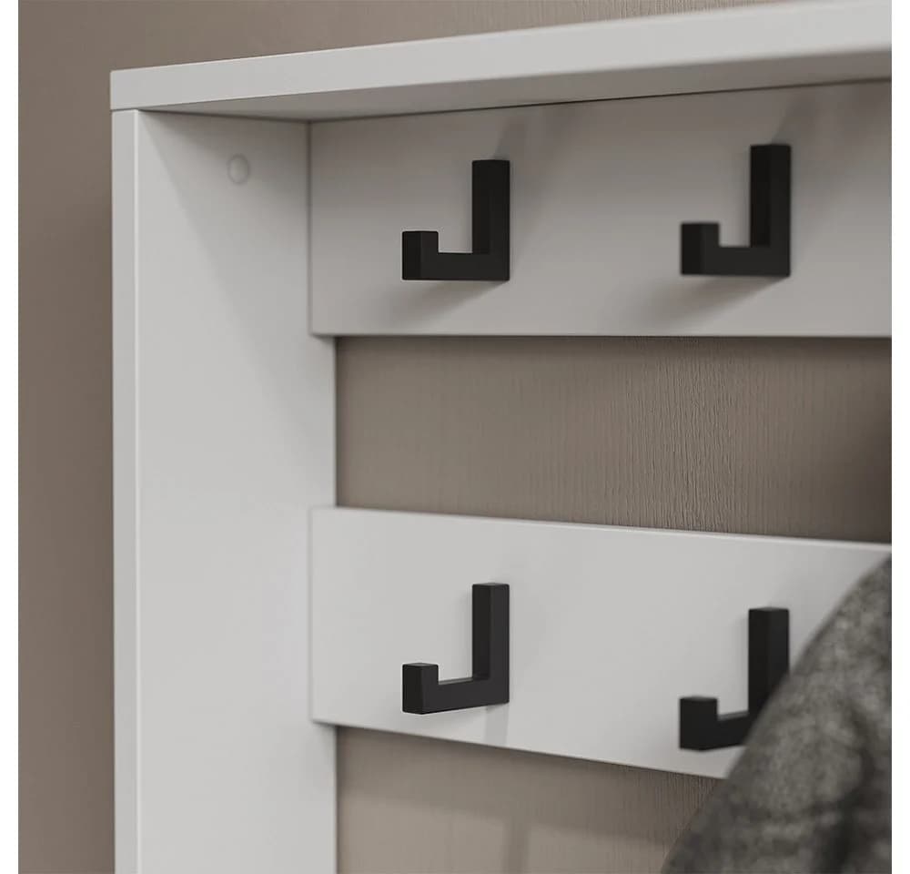 Vicco Garderobenschrank Eliza Weiß mit Haken - Bild 4