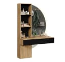 Vicco Schminktisch Melora Eiche/Schwarz 100 cm mit LED-Spiegel Bild 2
