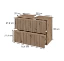 Vicco Waschbeckenunterschrank Takumi Artisan 80 x 58 cm mit 2 Schubladen Bild 1