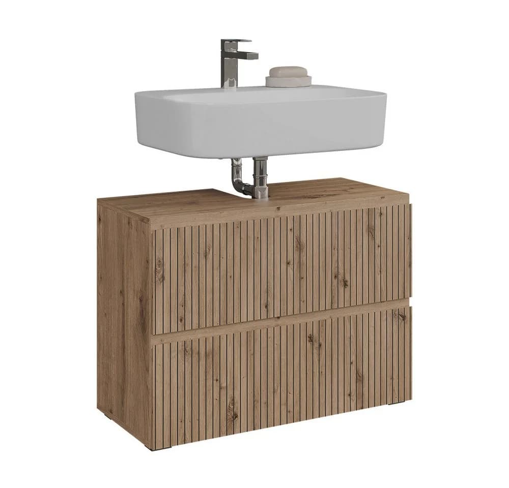 Vicco Waschbeckenunterschrank Takumi Artisan 80 x 58 cm mit 2 Schubladen - Bild 5