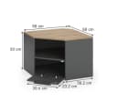 Vicco Lowboard Wido Anthrazit/Sonoma Bild 3