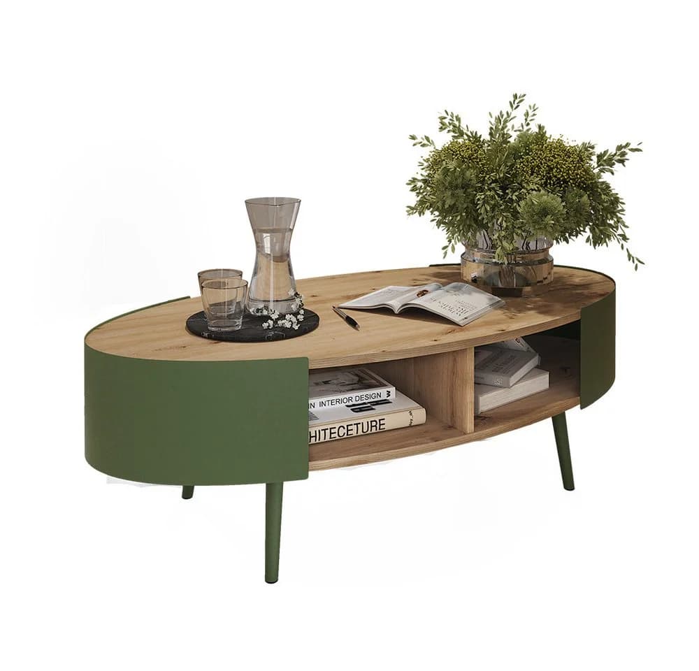 Vicco Couchtisch Lofta mit Baumkante und Stauraum - Bild 5