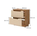 Vicco Waschbeckenunterschrank Lotta Eiche/Kaschmir gestreift Bild 1