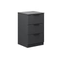 Vicco Nachtschrank Fino Schwarz mit 3 Schubladen Bild 1