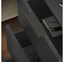 Vicco Nachtschrank Fino Schwarz mit 3 Schubladen Bild 4