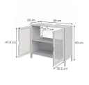 Vicco Waschbeckenunterschrank Liora Weiß Rattan-Optik 2 Türen Bild 1