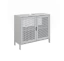 Vicco Waschbeckenunterschrank Liora Weiß Rattan-Optik 2 Türen Bild 2