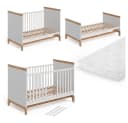 VitaliSpa® Babybett Malia Weiß/Artisan mit Matratze Bild 5