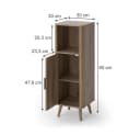 Vicco Midischrank Skara Eiche Schwarz Bild 1