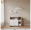 Livinity® Wickelkommode Torino Weiß mit Schubladen Bild 1